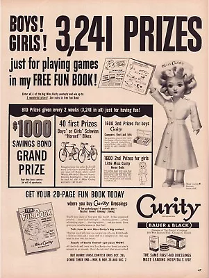 Print Ad Miss Curity Nurse Doll 1952 Full Page Large Magazine 10.5 X13.5  • $12