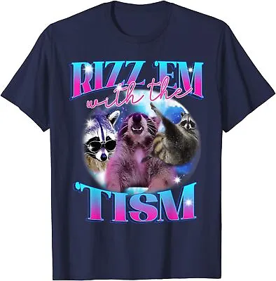 Autism Funny Rizz Em With The Tism Meme Autistic Opossum T-Shirt • $15.98