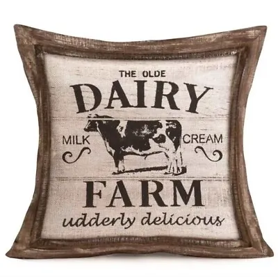DAIRY FARM COW Cushion Cover 45 X 45cm Pillow Case GIFT Home Decor • £8.99