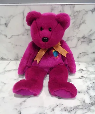 Retired Ty 14  Beanie Buddy Millenium 2000 Signature Bear Plush • £6.99