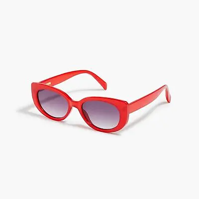 J Crew BO993 NWT  Woman's Classic Holiday Red Retro Oval-Framed Sunglasses • $24.99