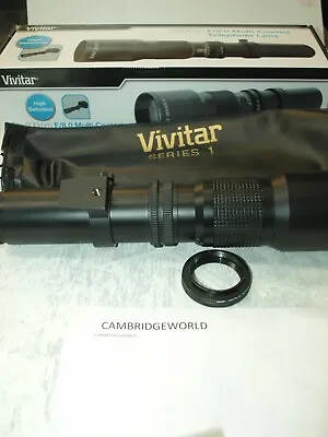 500mm F8.0 VIVITAR SERIES 1 TELEPHOTO LENS OUTFIT For CANON SLR CAMERAS AE1 A1 • $99.99