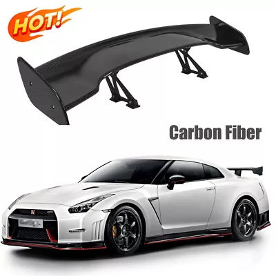 Universal 57  For GT Style Real Carbon Fiber Trunk Spoiler Racing Wing Black New • $214.22