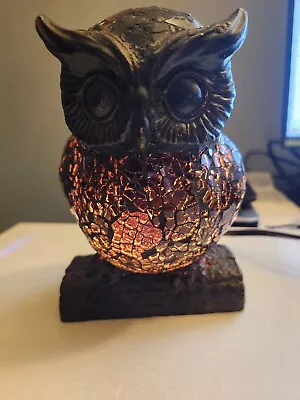 Vintage Mosaic Glass Owl Decorative Night Light Lamp 7  • $25