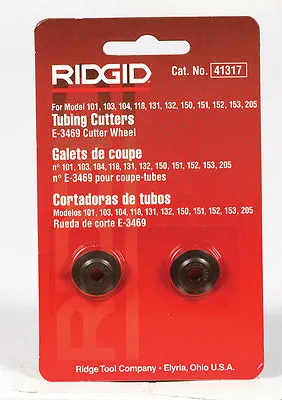 $17.99 • Buy RIDGID 41317 Model E-3469 Tubing Cutter Replacement Wheel, Pipe Cutter Wheel