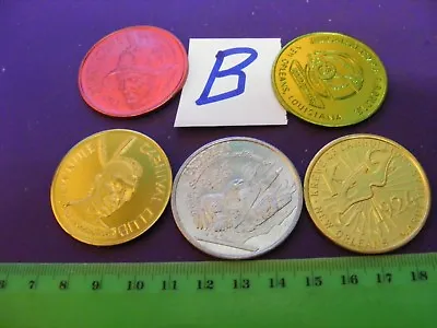 Lot Of  5 Genuine New Orleans Mardi Gras Doubloonsyears 1968..1969...76..77(B) • $18