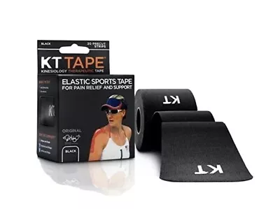 KT Tape Elastic Sports Tape Black 14ct 893169002530S524 • $9.99