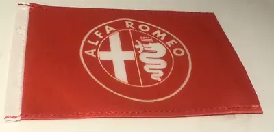 £1 • Buy Alfa-Romeo Motor Car Brand Logo Mini Flag Or Patch Red & White