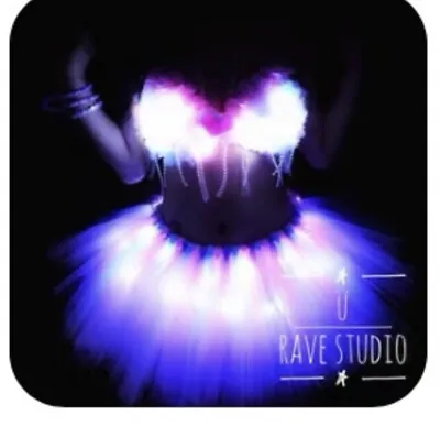 Edc/rave / Tutu/ Bra Set Led Lights And Bracelet Set • $179