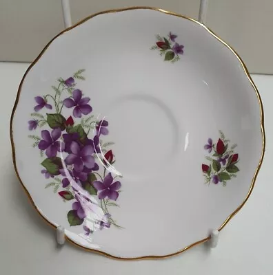 Vintage Colclough China Bone China Violets Tea Saucer C1953-56 Made In England • $6