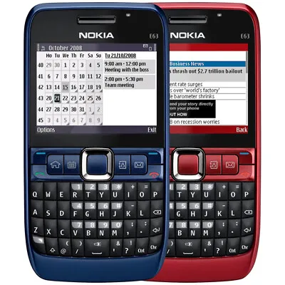 $31.15 • Buy Original Unlocked NOKIA E63 3G WIFI Bluetooth MP3 Player 2MP QWERTY Mobile Phone