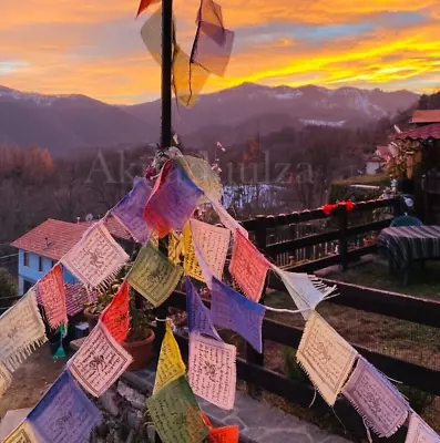 £2.20 • Buy 10 Tibetan Prayer Flag Buddhist, Wind Horse Flag, Om Handmade Prayer Flags