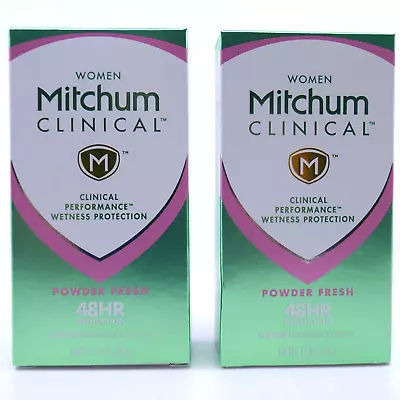 2x Mitchum Women Clinical Powder Fresh AntiPerspirant Deodorant Soft Solid 1.6oz • $42