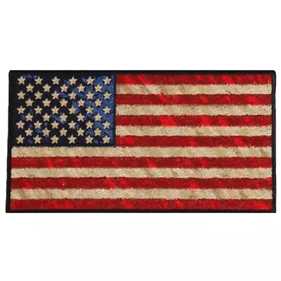 American U.S. Distressed Flag Biker Back Patch - 10 X 6 Iron On Sew On Backing • $16.99