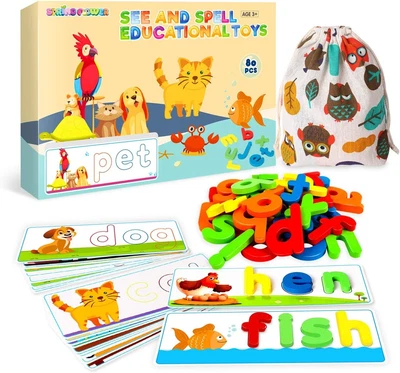 $26.79 • Buy See & Spell Learning Educational Toys For 3 4 5 6 Years Old Boys And Girls, Au|