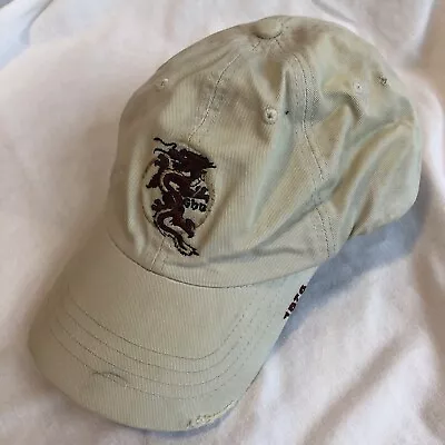 G H Bass & Co. Beige Baseball Cap With Maroon Dragon • $19.95