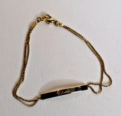 Vintage Goldtone Double Chain Ankle Bracelet - 9  - Reads  Gwen  • $5.99