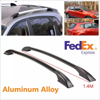 Pair 1.4M Car Top Frame Decoration Luggage Rack Aluminum Alloy Side Bars Rails • $45.42