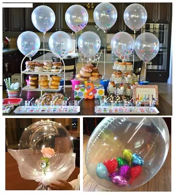 DIY Clear Latex Balloons Confetti Bubble Ballon PVC Foil PROM Love Party Float • $0.99