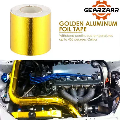 2 X 16'Adhesive Exhaust Header Turbo Manfold Pipe Aluminum Heat Shield Wrap Tape • $6.69