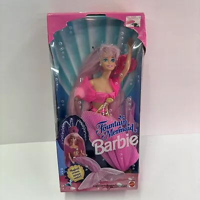 New Vintage 1993 Fountain Mermaid Barbie Doll #10393 Mattel NEW In BOX • $62.99