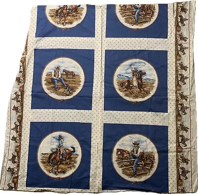 Vintage Ranch Cowboy Accent Pillowcase Cotton Fabric  • $19.99