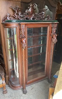 R.j. Horner Carved Lady Mahogany China Cabinet • $7895