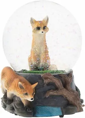 Clever Fox Friends 100MM Musical Water Globe Plays Born Free • $24.95