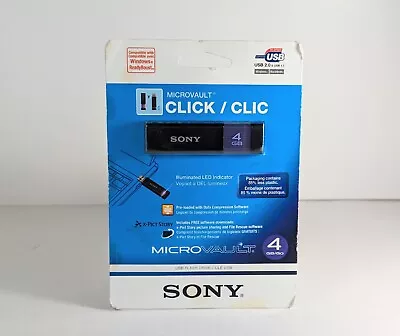 Sony MicroVault 4GB Black Unopened USB Flash Drive Sealed New • $18.23