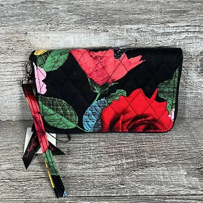 Vintage Vera Bradley Havana Rose Grab & Go Wristlet Wallet Quilted NWT • $56