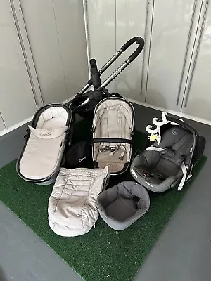 ICandy Peach2 Frame In Grey; Carry Cot Pram Seat Duo Pod & Maxi-cosi Pebble • £185