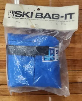 Vintage Ski Bag It Sleeve Storeage USA Olin K2 Fischer Rossignol Blue • $39.99