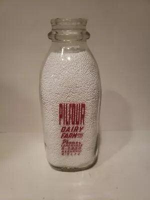 Pilour Dairy Farms Inc. - One Quart Milk Bottle - Somerville & Neshanic NJ • $25