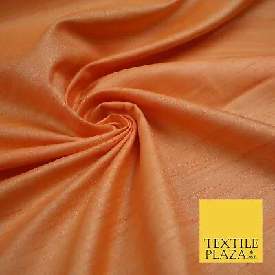£1.50 • Buy 30 COLOURS Plain Dyed Slubbed Textured Faux Dupion Raw Silk 100%Polyester Fabric