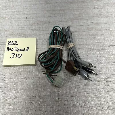 BSR Mcdonald 310 Turntable Parts OEM - Power Plug Ground And RCA Jacks • $13