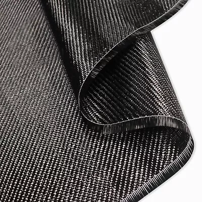 12ft Twill Weave Carbon Fiber Cloth Marine Grade Vinyl Upholstery Fabric 3k 200g • $35.99