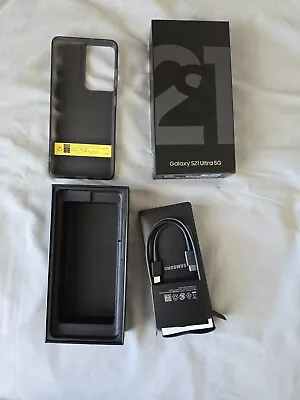 Samsung Galaxy S21 Ultra 5G SM-G998B Phantom Black Empty Box + Cable + Pin • £9.98