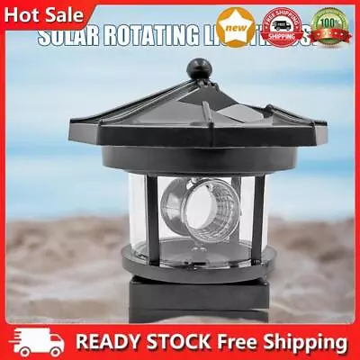 Large Solar Powered Lighthouse Rotating Led Bulb Garden Ornament Patio New Light • £6.71