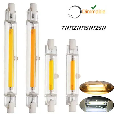 R7s LED 78mm 118mm 25W 15W 12W 7W Dimmable Bulb Ceramic Glass Tube Light Lamp EM • $4.12