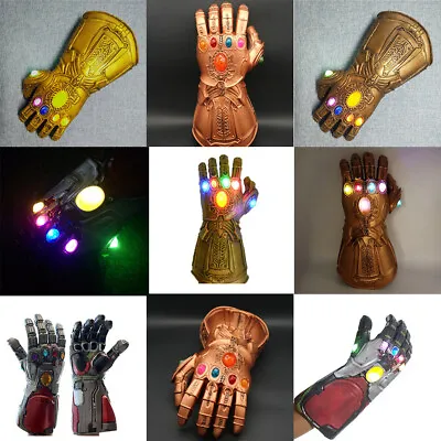 Thanos / Iron Man Infinity War Gauntlet Gloves W/LED Light For Marvel Avengers • $20.99