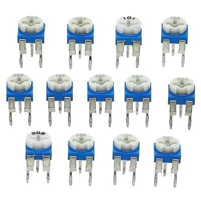 Variable Resistor Assorted Kit 65pcs 100 To 1M Ohm Trimmer Potentiometer • $11.57