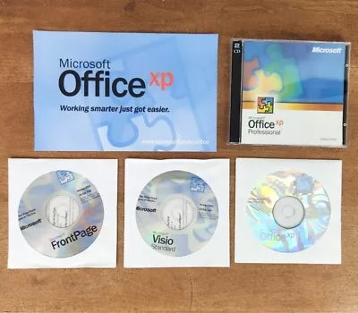 Version 2002 Microsoft Office XP Professional W/ FrontPage Visio Standard • $19.99