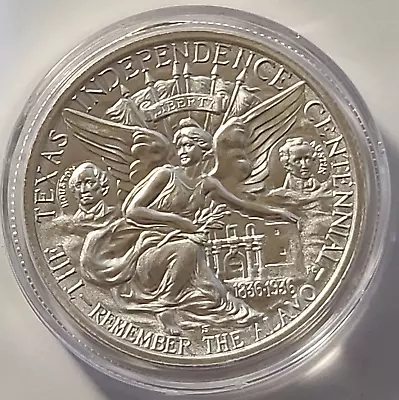 1935 Texas Centennial Half Tribute 2 Oz Silver High Relief Round Intaglio Mint • $82.95