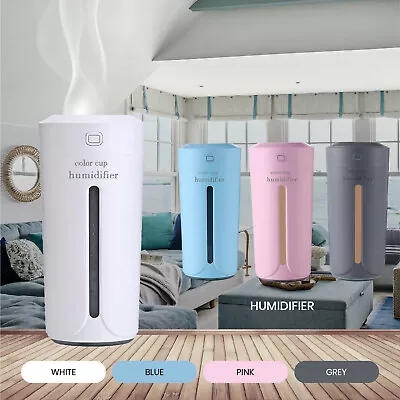 Portable LED Ultrasonic Mini Diffuser Aromatherapy Air Humidifier 230ML 4 Colors • $9.45