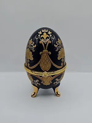 Imperial Treasures Collection Faberge Egg Joan Rivers Royal Blue Gold No Box • $29.99