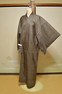 (with Flaws) Men's Silk Kimono Japanese Vintage Robe 141cm 1201 • $39.99