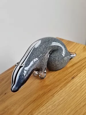 Langham Glass Badger Paperweight England Paul Miller • £28.95