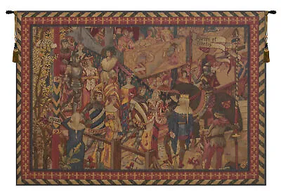 Le Tournai I Horizontal French Tapestry - Wall Art Hanging - Decor - 28x40 Inch • $280