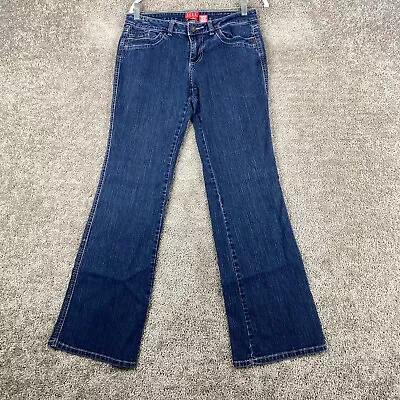 ELLE Monaco Bootcut Denim Jeans Women's Size 6 Blue Low Rise Dark Wash 5-Pocket • $18.95