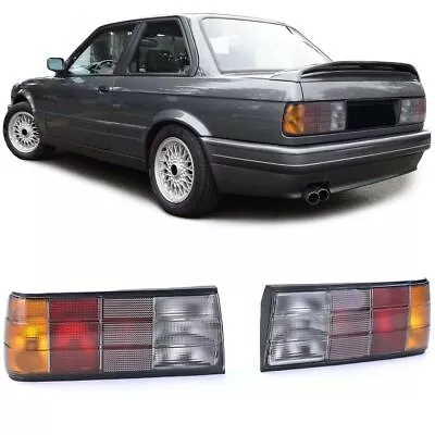 Hella Black MHW Style Taillights/ Rear Dark Smoked Lamps For BMW E30 • $315.94